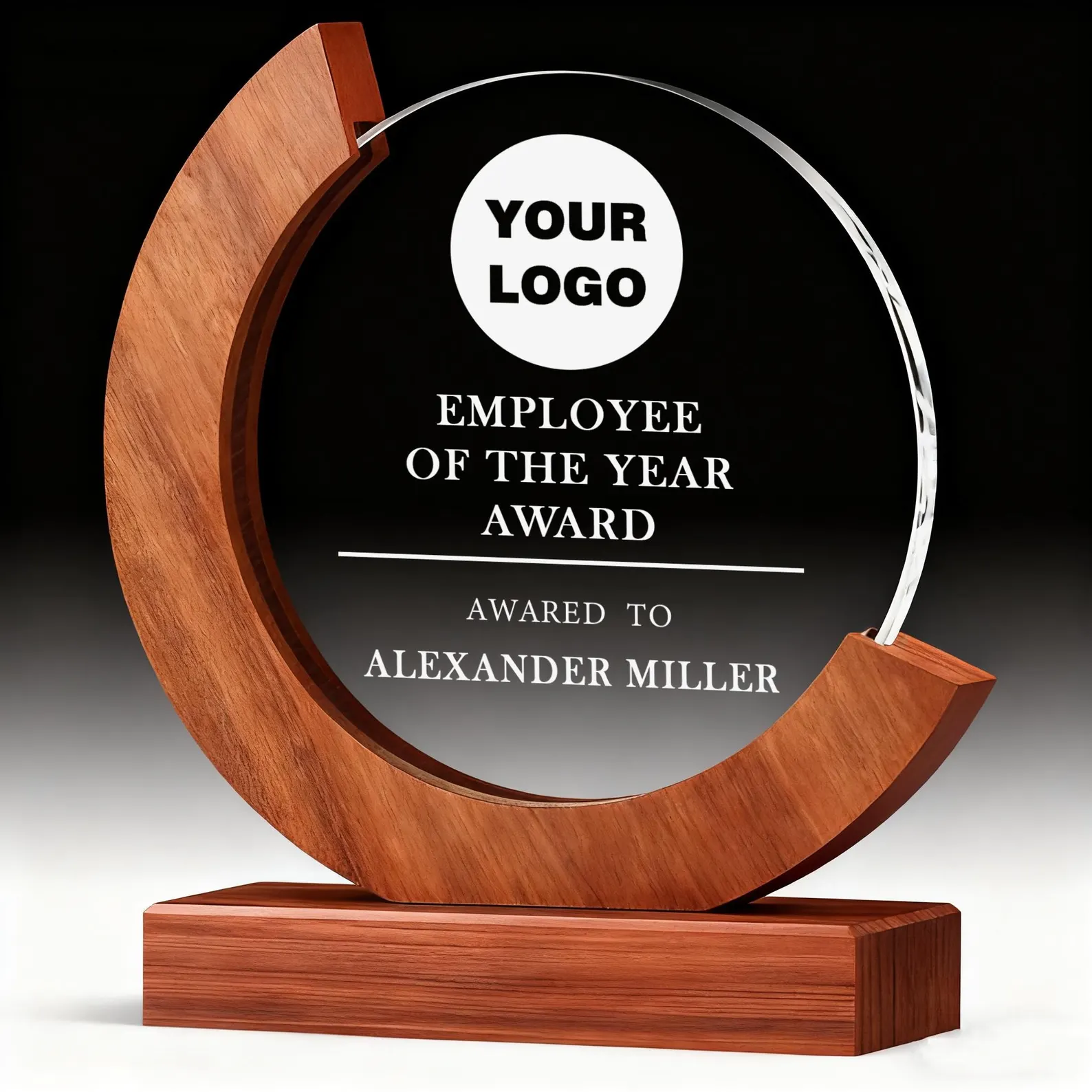5-Year Crystal Award (Name+Date)