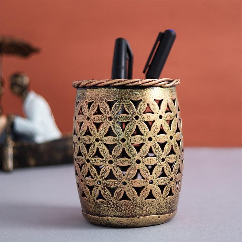 Brass Pen Stand Engraved