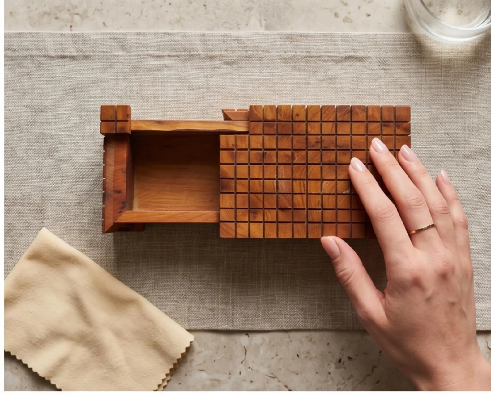 Handcrafted Wood Box Pietra Dura