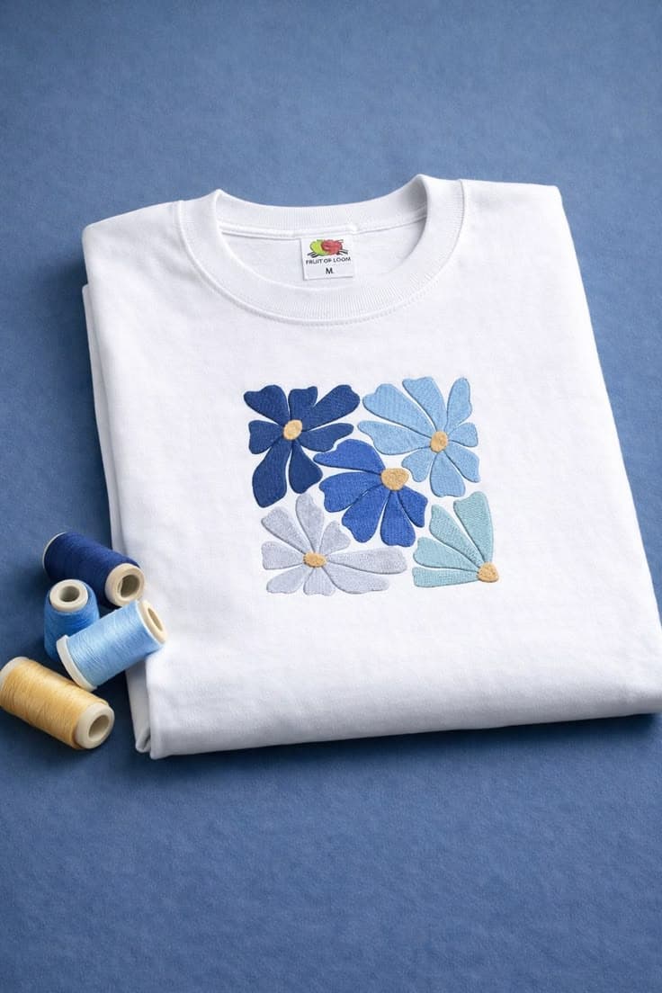 Organic Cotton Tee Embroidered